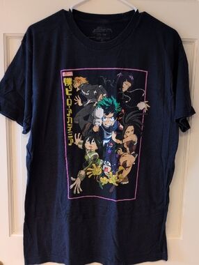 Kids' Black Graphic Tee - Anime Short Sleeve